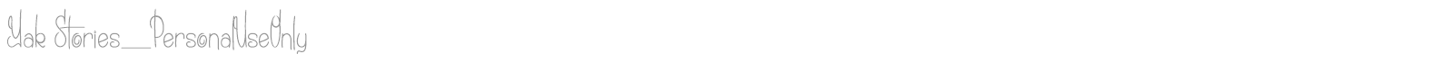 Yak Stories font preview